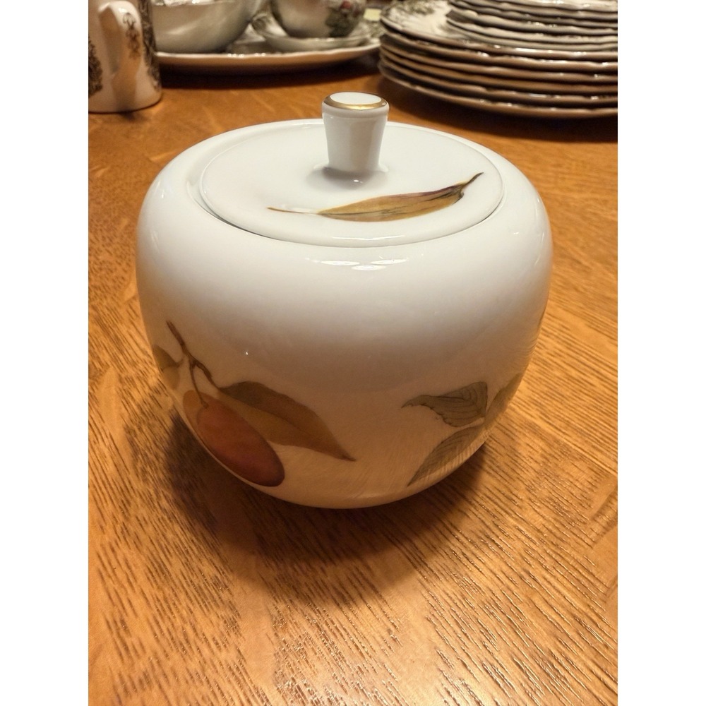 Royal Worcester Evesham Gold Sugar Bowl & Lid- England